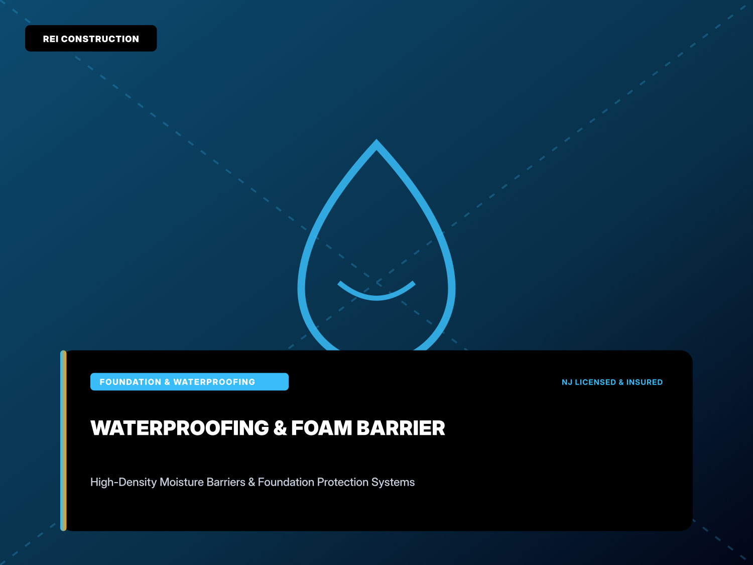 Waterproofing and foam barrier